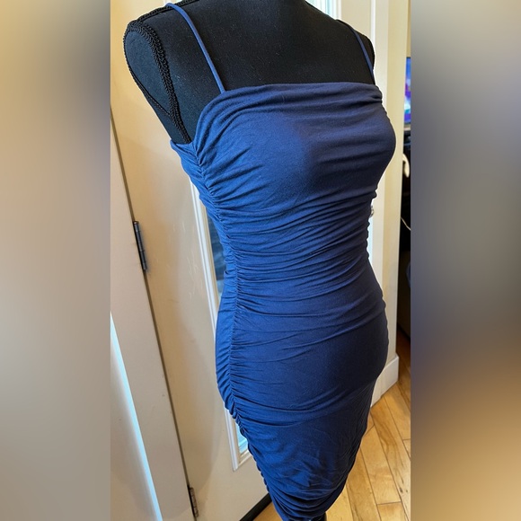 Bebe Very Sexy Navy Blue Fitted Dress - Picture 9 of 9